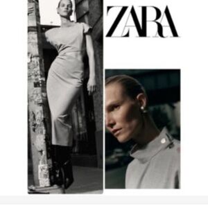 Zara Light Gray Midi Dress